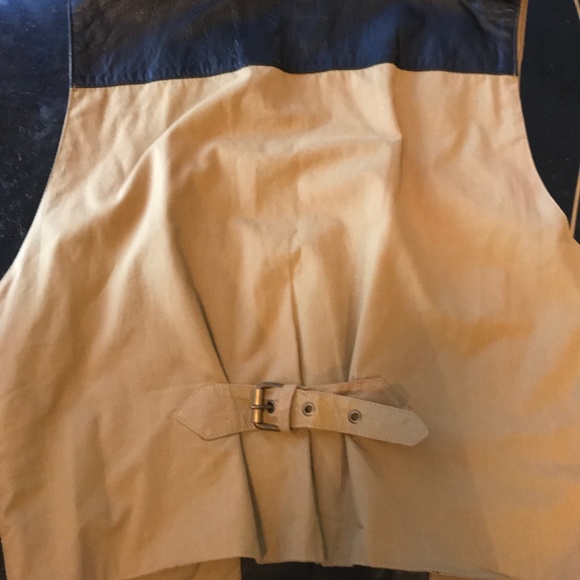 VTG MENS LEATHER VEST SIZE L - Picture 5 of 6